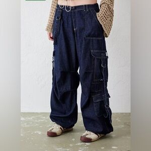 BDG Blue Cargo Jeans Relaxed Fit